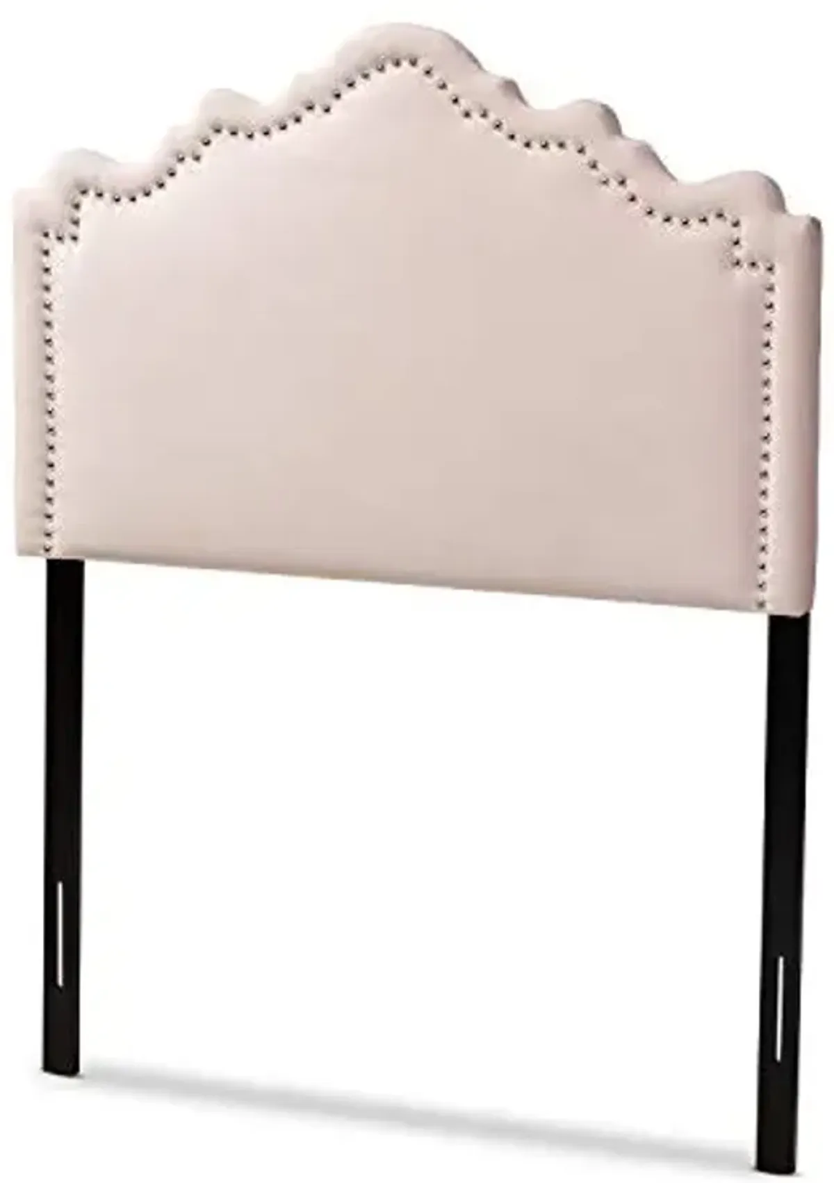 Baxton Studio Nadeen Modern and Contemporary Light Pink Velvet Fabric Upholstered Twin Size Headboard