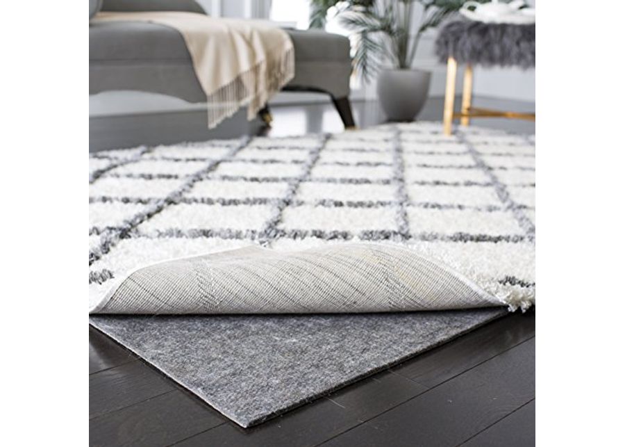 SAFAVIEH Extra Thick Cushioned Rubber Backing Non Slip Anti Skid Grippy Stay in place Rug Pad Under Carpet, Stable on all Hard Floors (14' Runner)