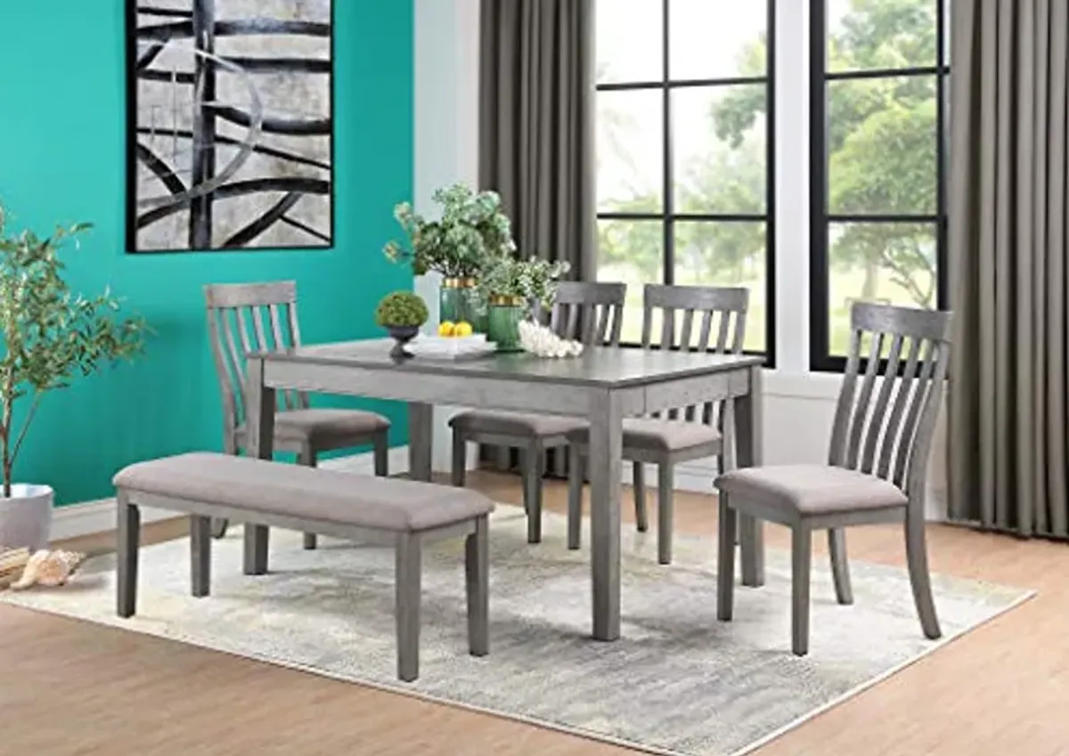 Homelegance Blair 48"W Dining Bench, Grey