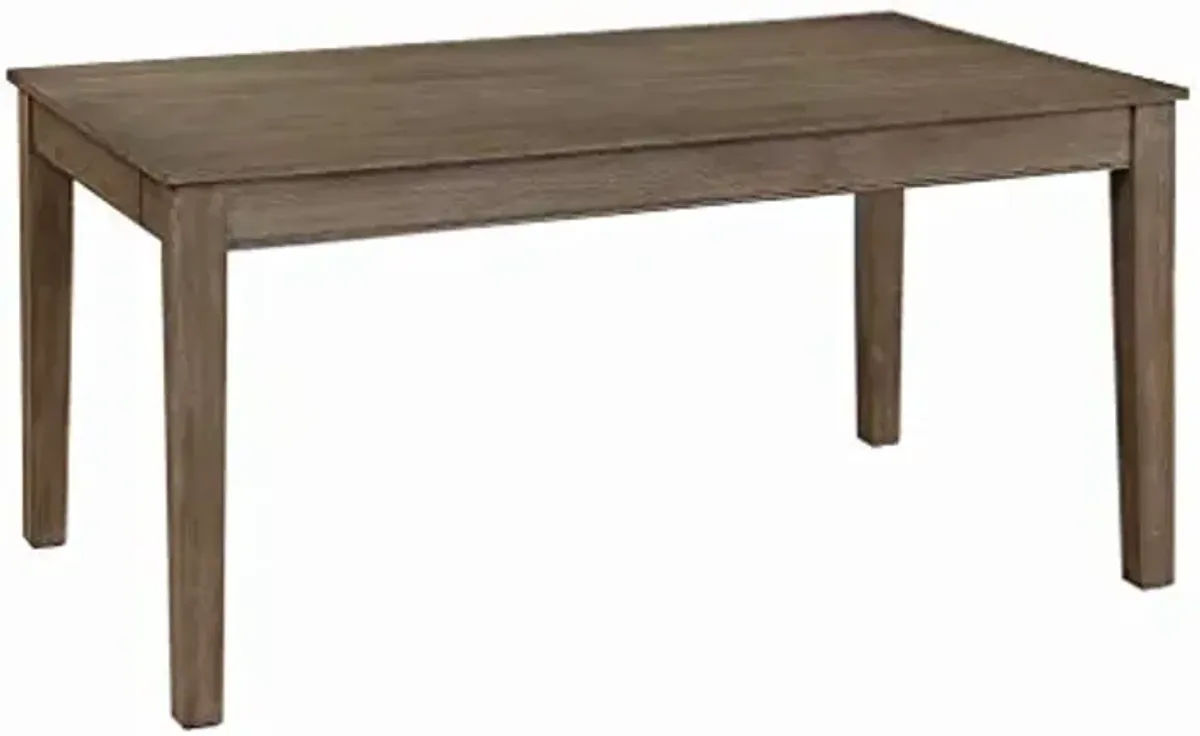 60" Dining Table With Storage Drawers - Modern Oak Finish, Solid Wood Frame, 2 Drawer Large Rectangle Wooden Top, Classic Long Kitchen & Dining Room Tables For 6, Easy Assembly - Brown