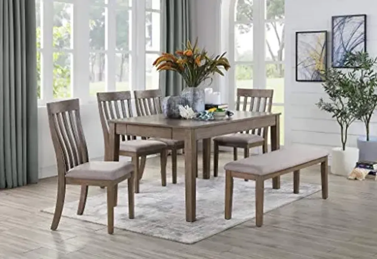 Homelegance 5-Piece Dining Set, Brown