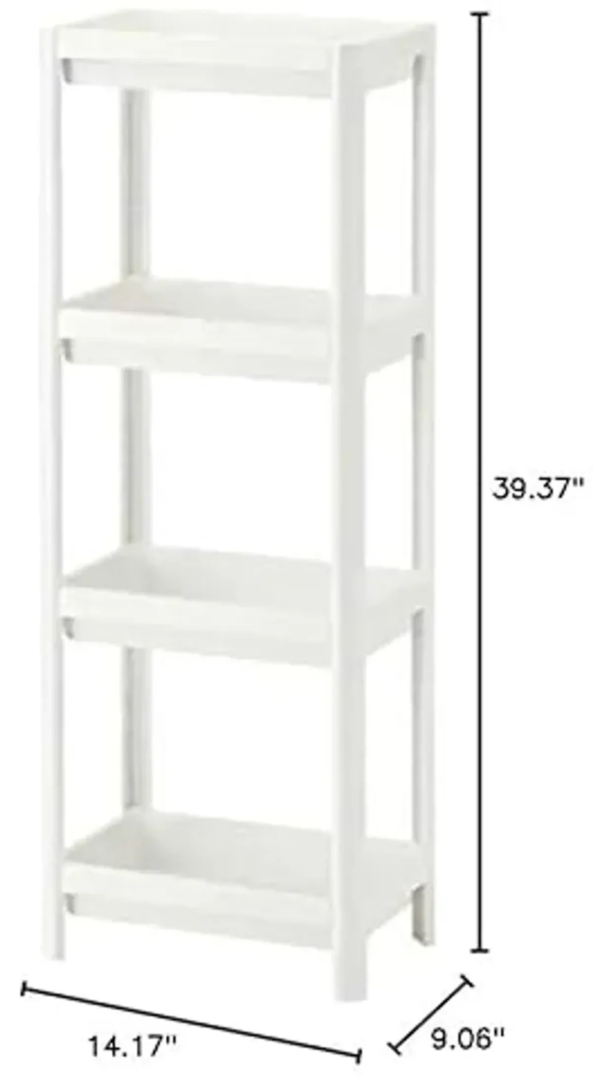 Ikea VESKEN Shelf Unit with TSS Cotton Balls (White, 36x23x100 cm)