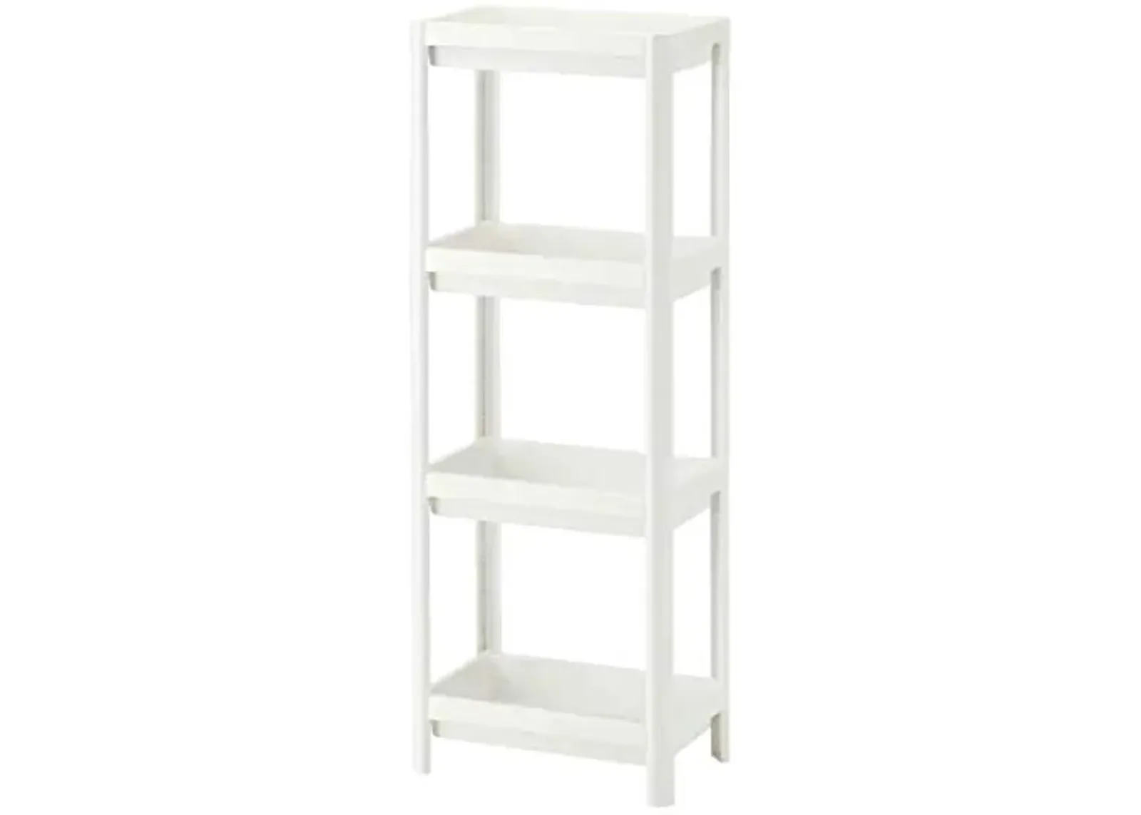 Ikea VESKEN Shelf Unit with TSS Cotton Balls (White, 36x23x100 cm)