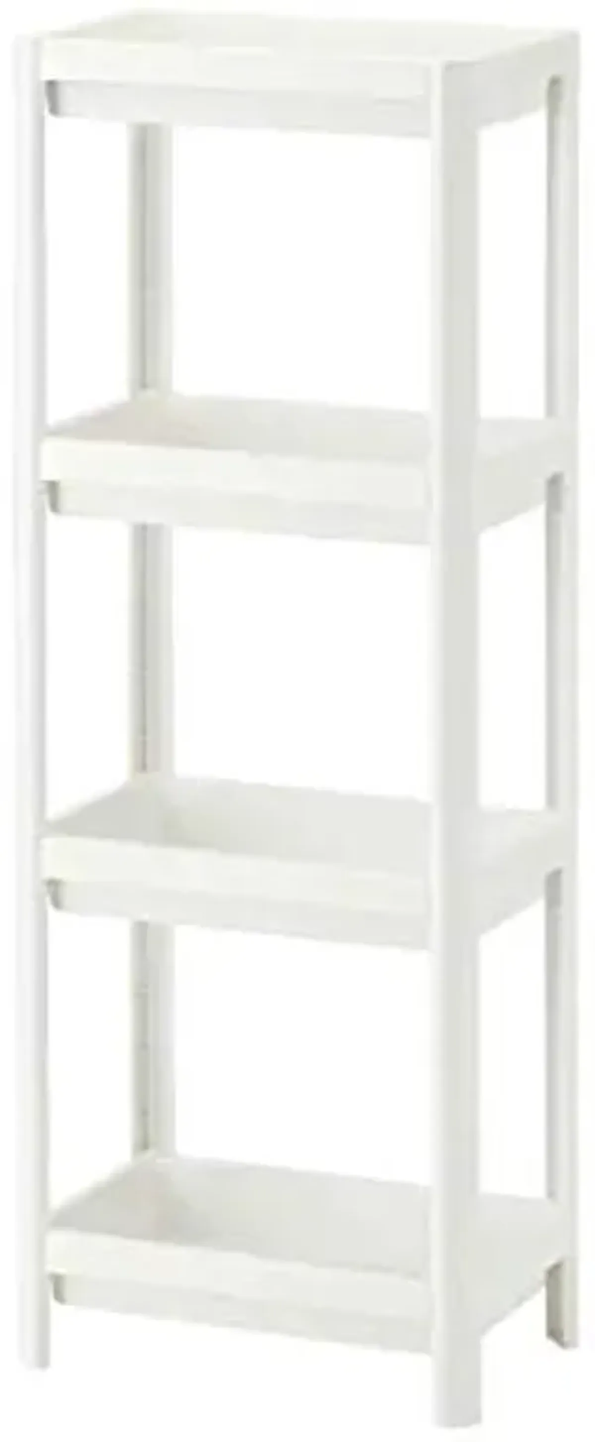 Ikea VESKEN Shelf Unit with TSS Cotton Balls (White, 36x23x100 cm)