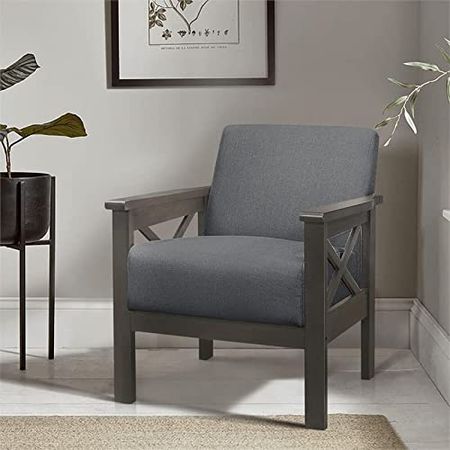 Lexicon Larue Fabric Accent Chair, Gray