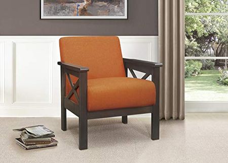 Lexicon Larue Fabric Accent Chair, Orange