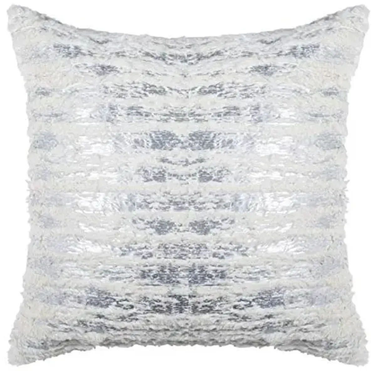 SAFAVIEH Home Lorelei White and Silver Glam 20-inch Decorative Pillow Pillow