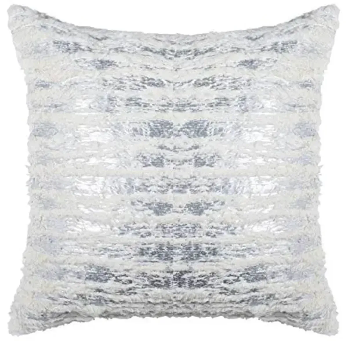 SAFAVIEH Home Lorelei White and Silver Glam 20-inch Decorative Pillow Pillow