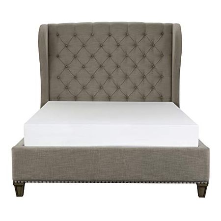 Lexicon Upholstered Bed, Queen, Gray