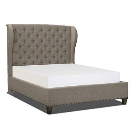 Lexicon Upholstered Bed, Queen, Gray