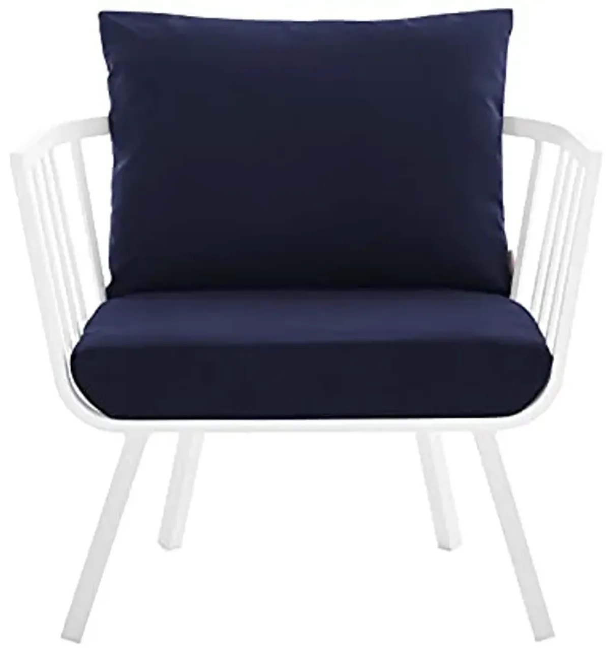 Modway Riverside Outdoor Furniture, Armchair, White Navy