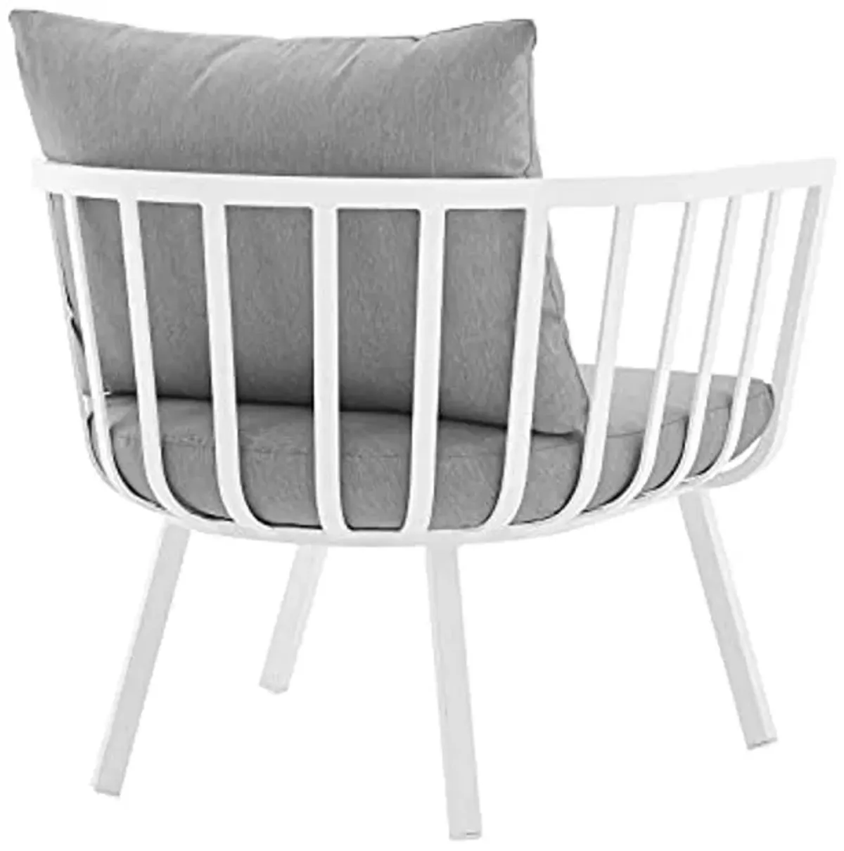 Modway Riverside Outdoor Furniture, Armchair, White Gray