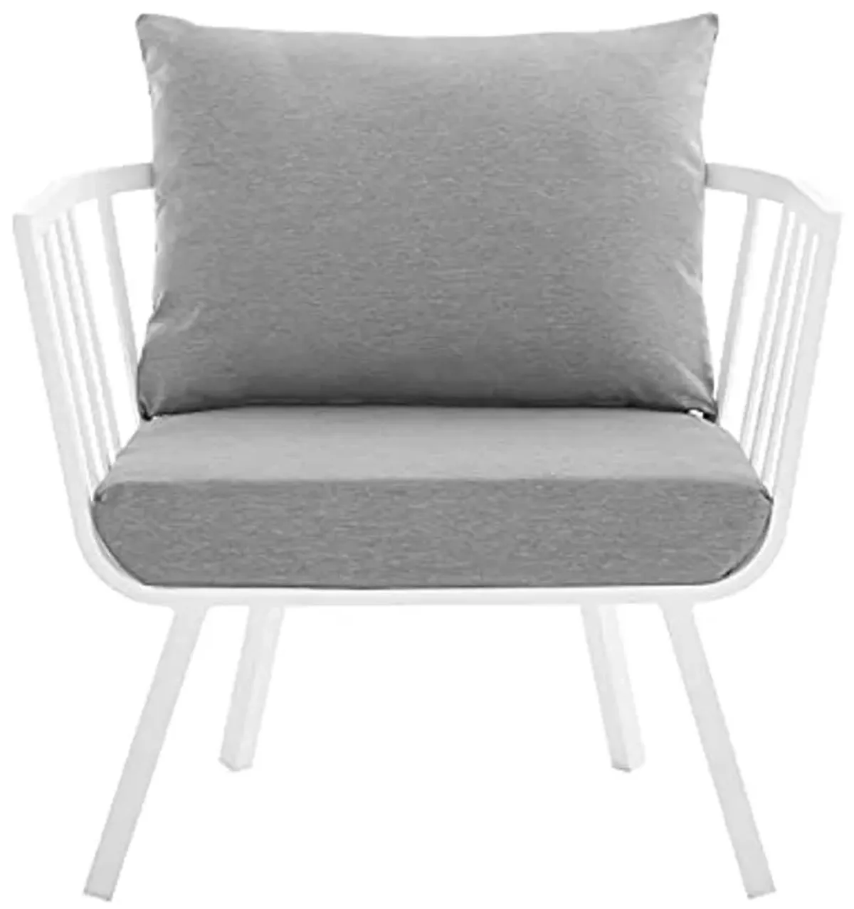 Modway Riverside Outdoor Furniture, Armchair, White Gray