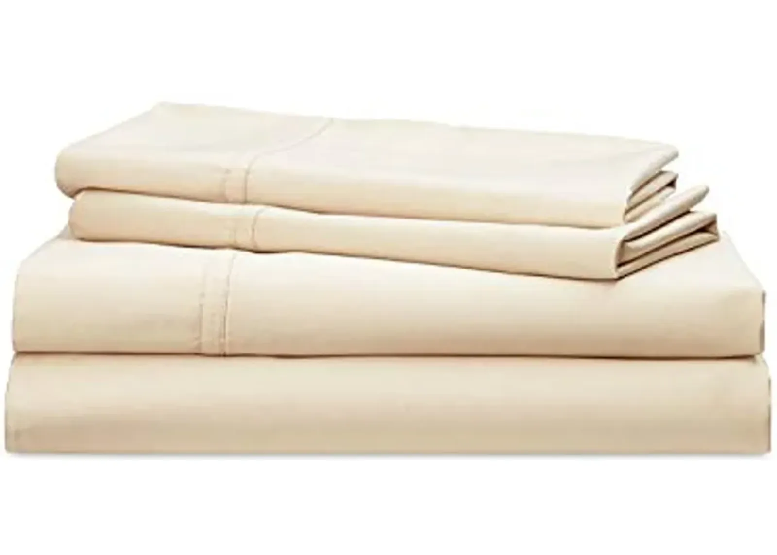 Lauren Ralph Lauren Spencer Solid Sateen Queen Sheet Set, Flax