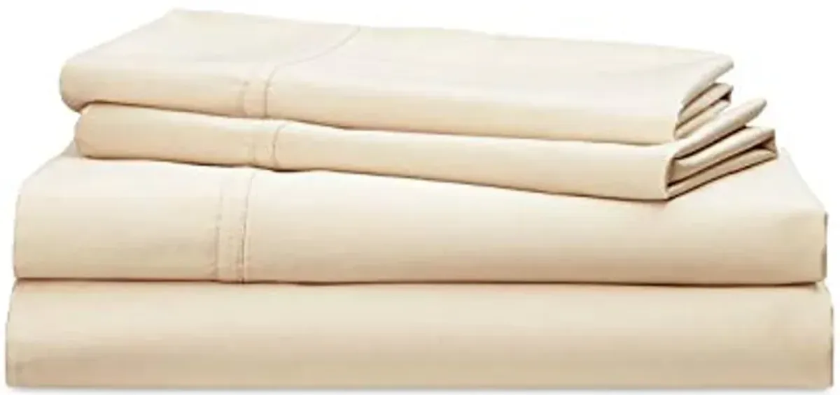 Lauren Ralph Lauren Spencer Solid Sateen Queen Sheet Set, Flax