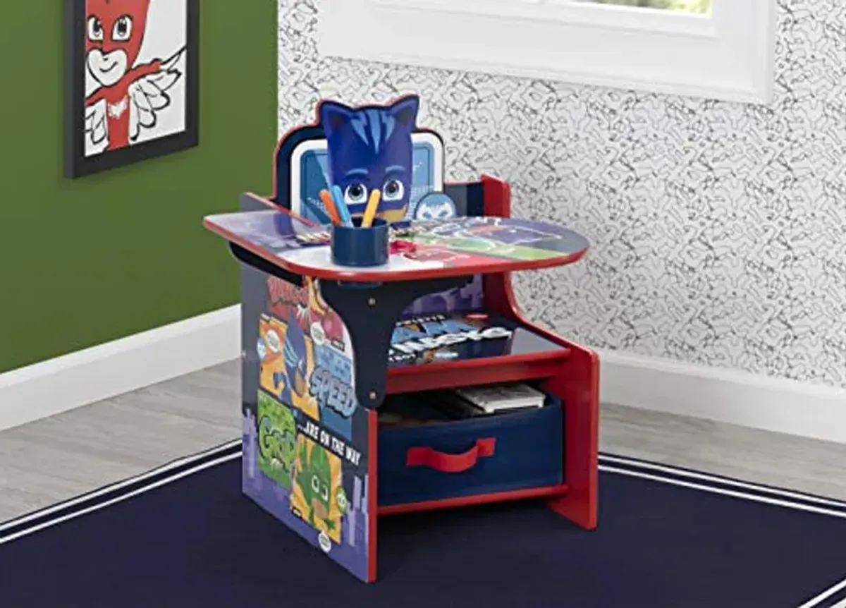 Delta Children Chair Desk with Storage Bin - Ideal for Arts & Crafts, Snack Time, Homeschooling, Homework & More - Greenguard Gold Certified, PJ Masks