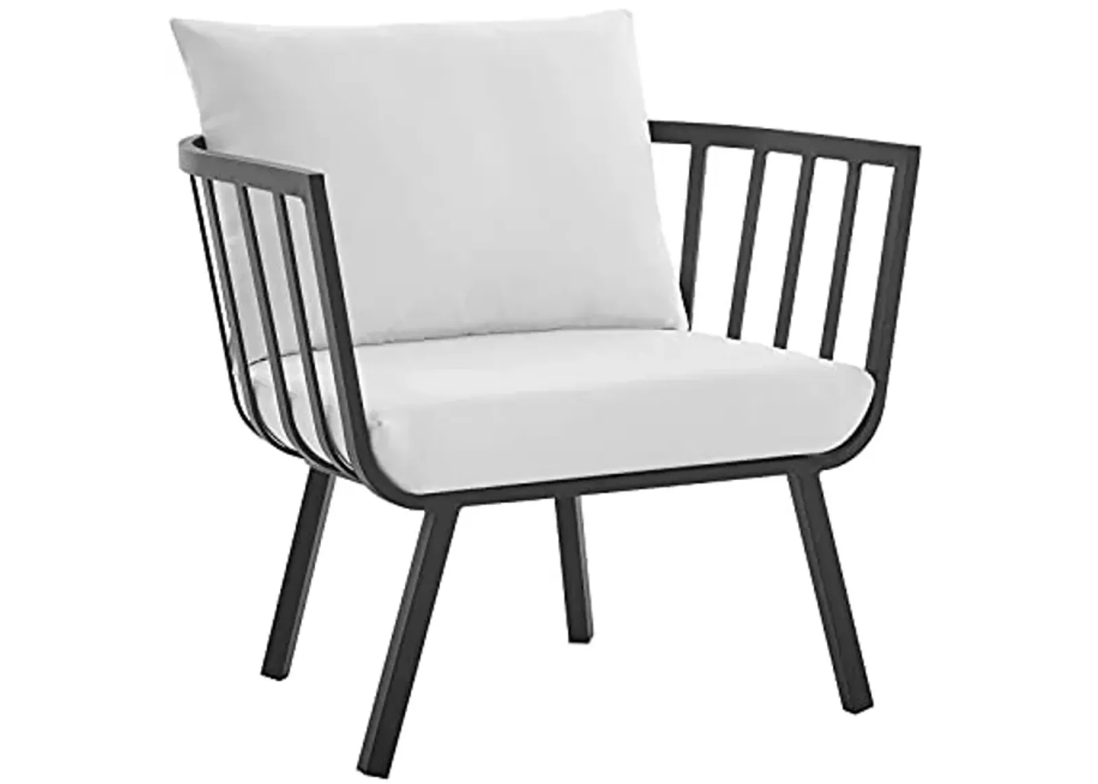 Modway Riverside Outdoor Furniture, Armchair, Gray White