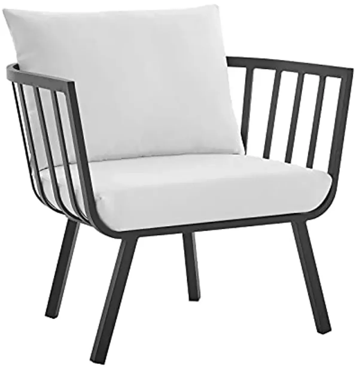 Modway Riverside Outdoor Furniture, Armchair, Gray White