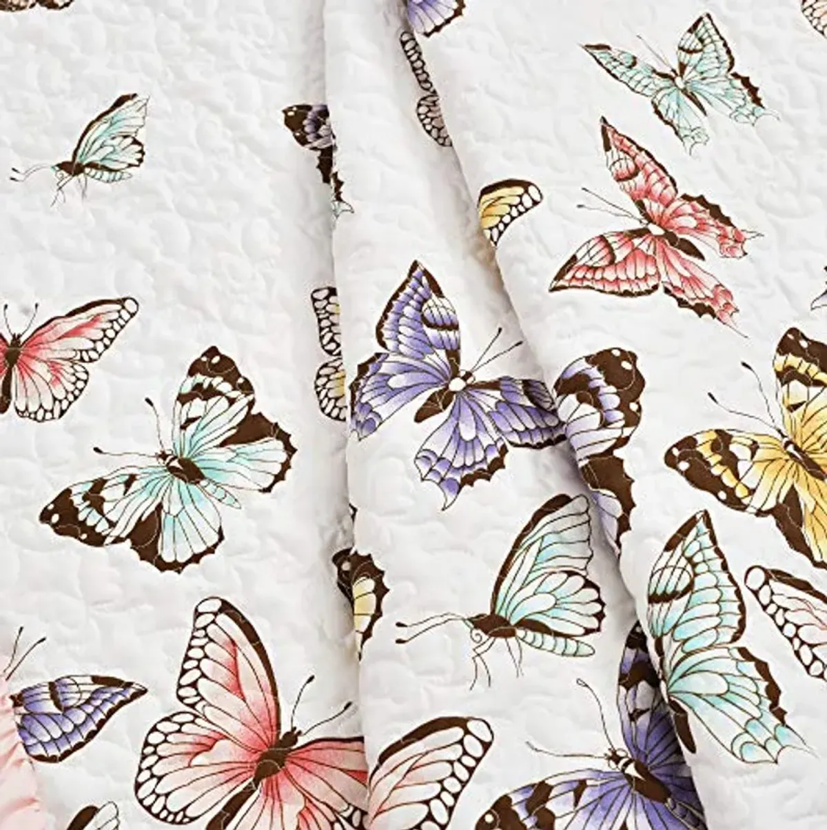 Lush Decor, Pink Flutter Butterfly Throw Blanket, 60" x 50", 60" x 50