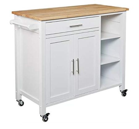 Southern Enterprises, Inc. Martinsen Wood Kitchen Cart - White
