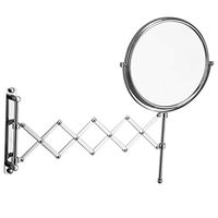 Makeup Mirror Telescopic Rotatable Bathroom Magnification Double-Sided Beauty Mirror 10-inch European Makeup Mirror Hotel Family Bathroom Mirror