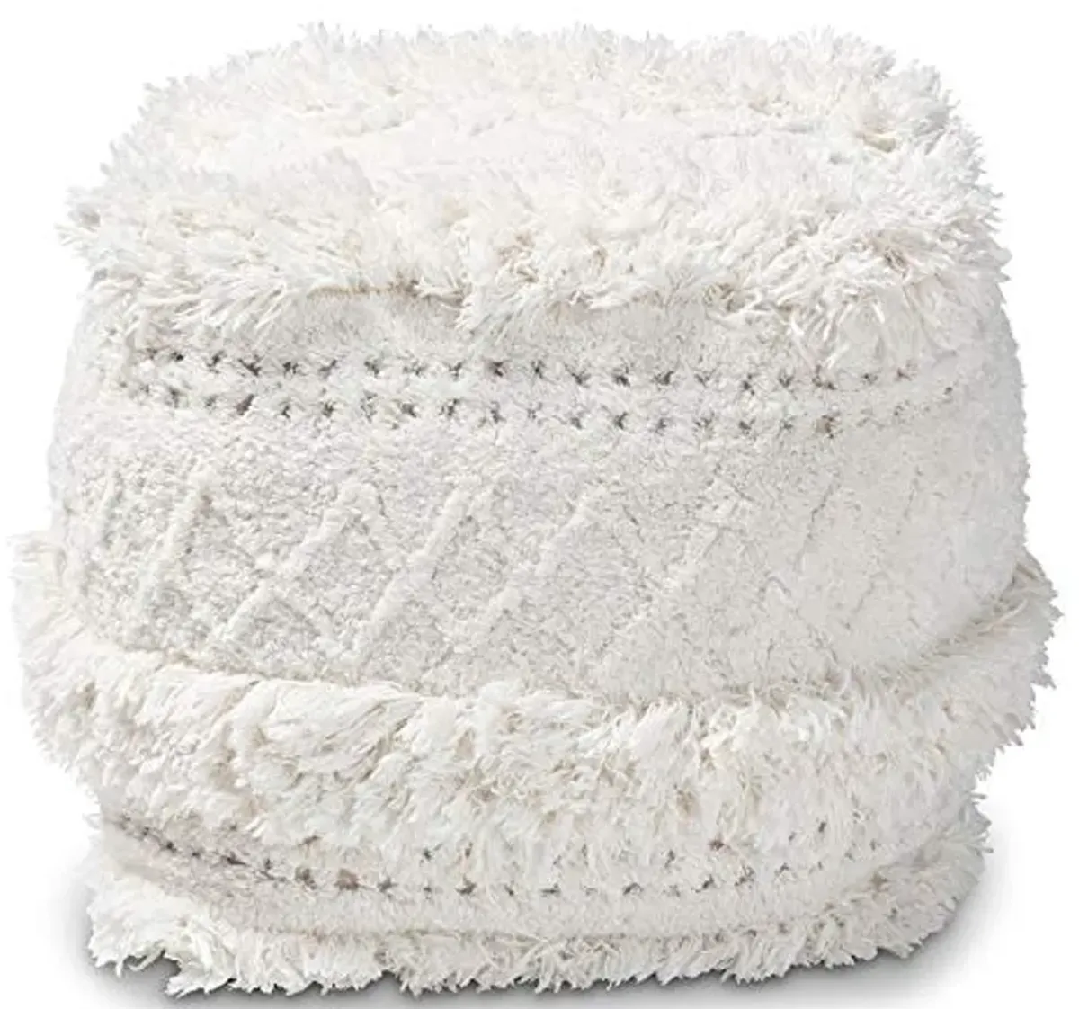 Baxton Studio Ottomans, One Size, Ivory