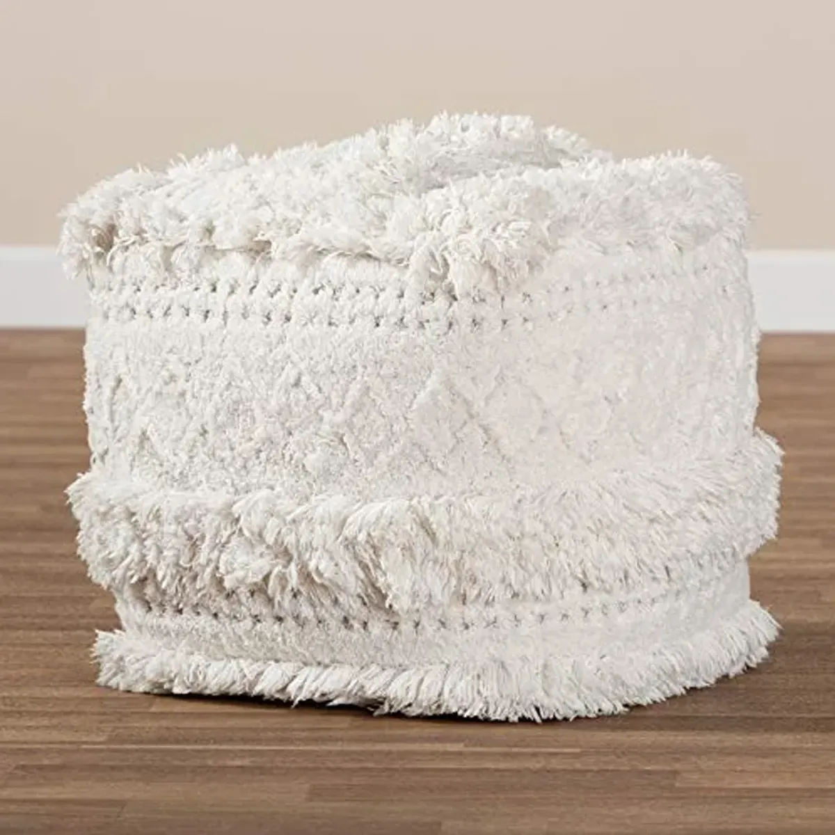 Baxton Studio Ottomans, One Size, Ivory