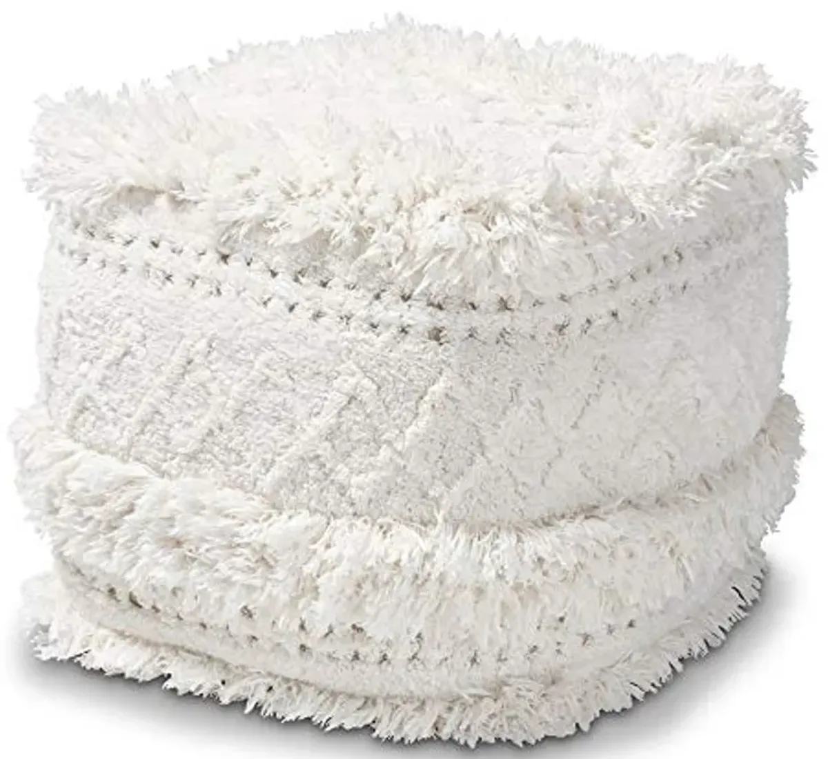 Baxton Studio Ottomans, One Size, Ivory