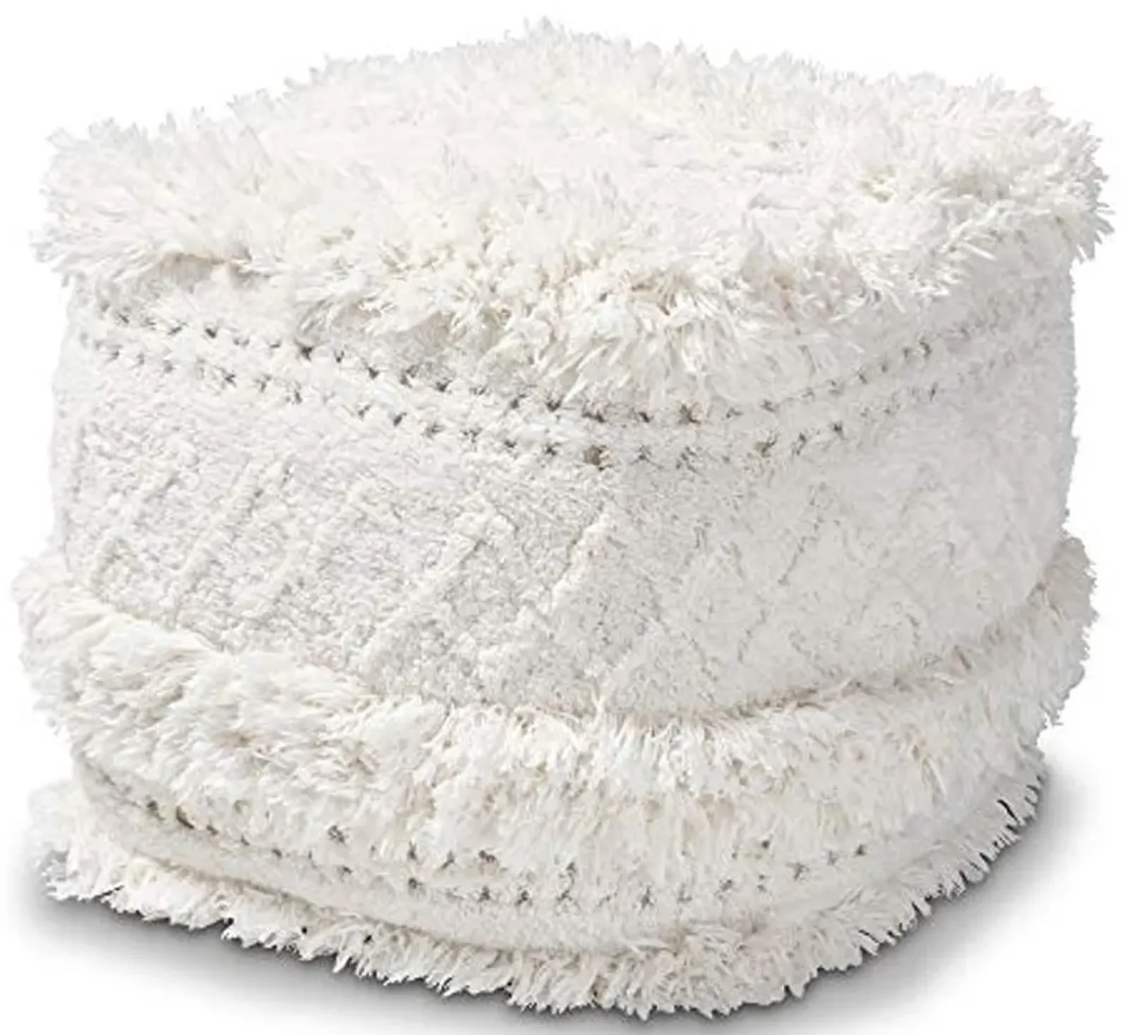 Baxton Studio Ottomans, One Size, Ivory