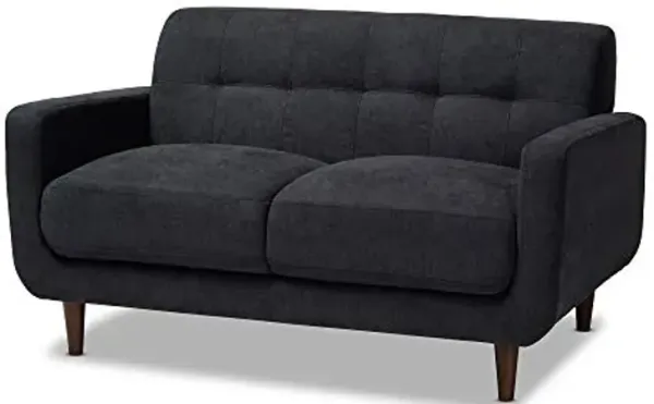 Baxton Studio Love Seats, Dark Grey