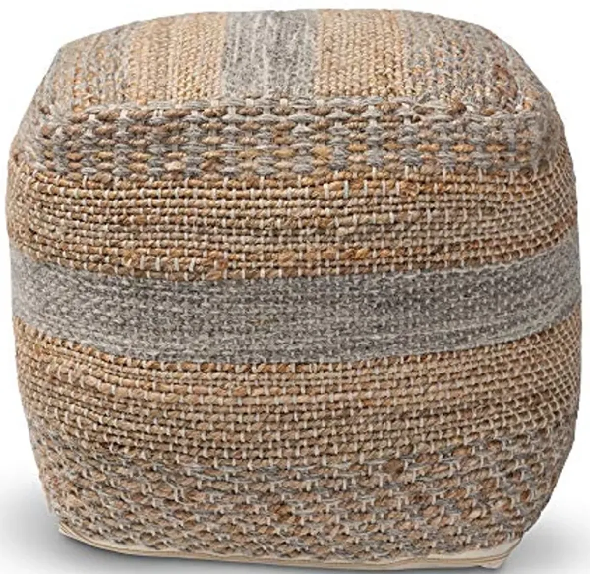 Baxton Studio Ottomans, One Size, Natural/Grey