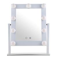 Lighted Vanity Makeup Mirror with Bright LED Lights Makeup Dressing Table Cosmetic Mirrors with 9 Dimmable Bulbs Touch Control