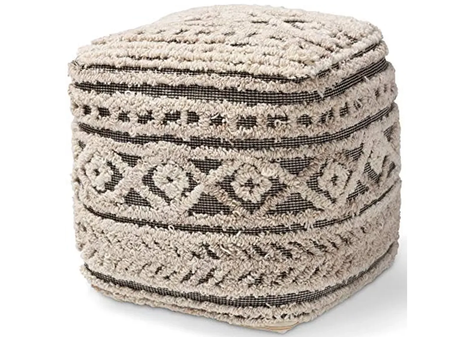 Baxton Studio Ottomans, One Size, Beige/Brown