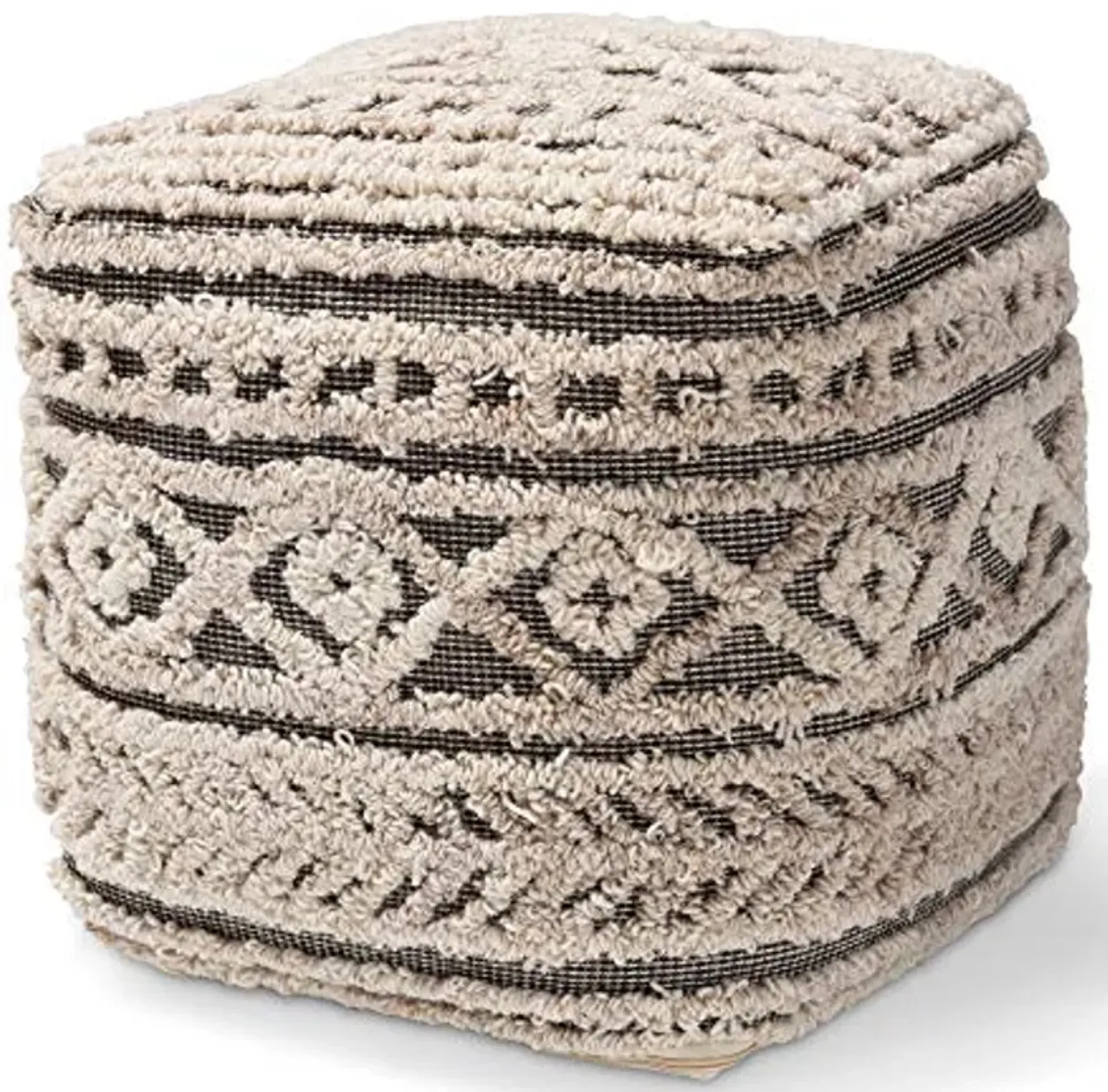 Baxton Studio Ottomans, One Size, Beige/Brown