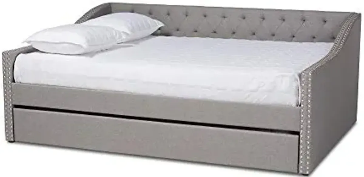 Baxton Studio Daybed, Double, Light Grey