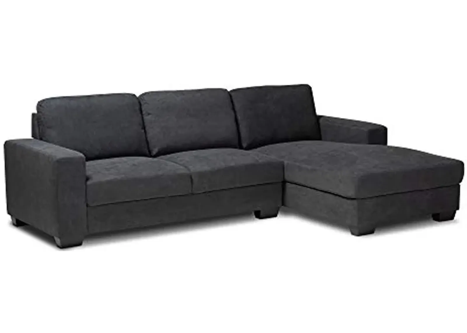 Baxton Studio Sectional, Dark Grey