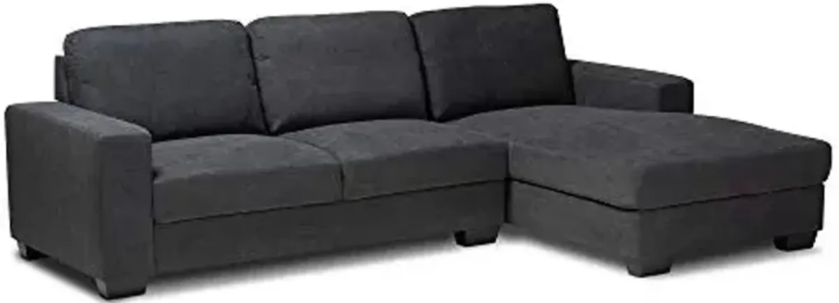 Baxton Studio Sectional, Dark Grey
