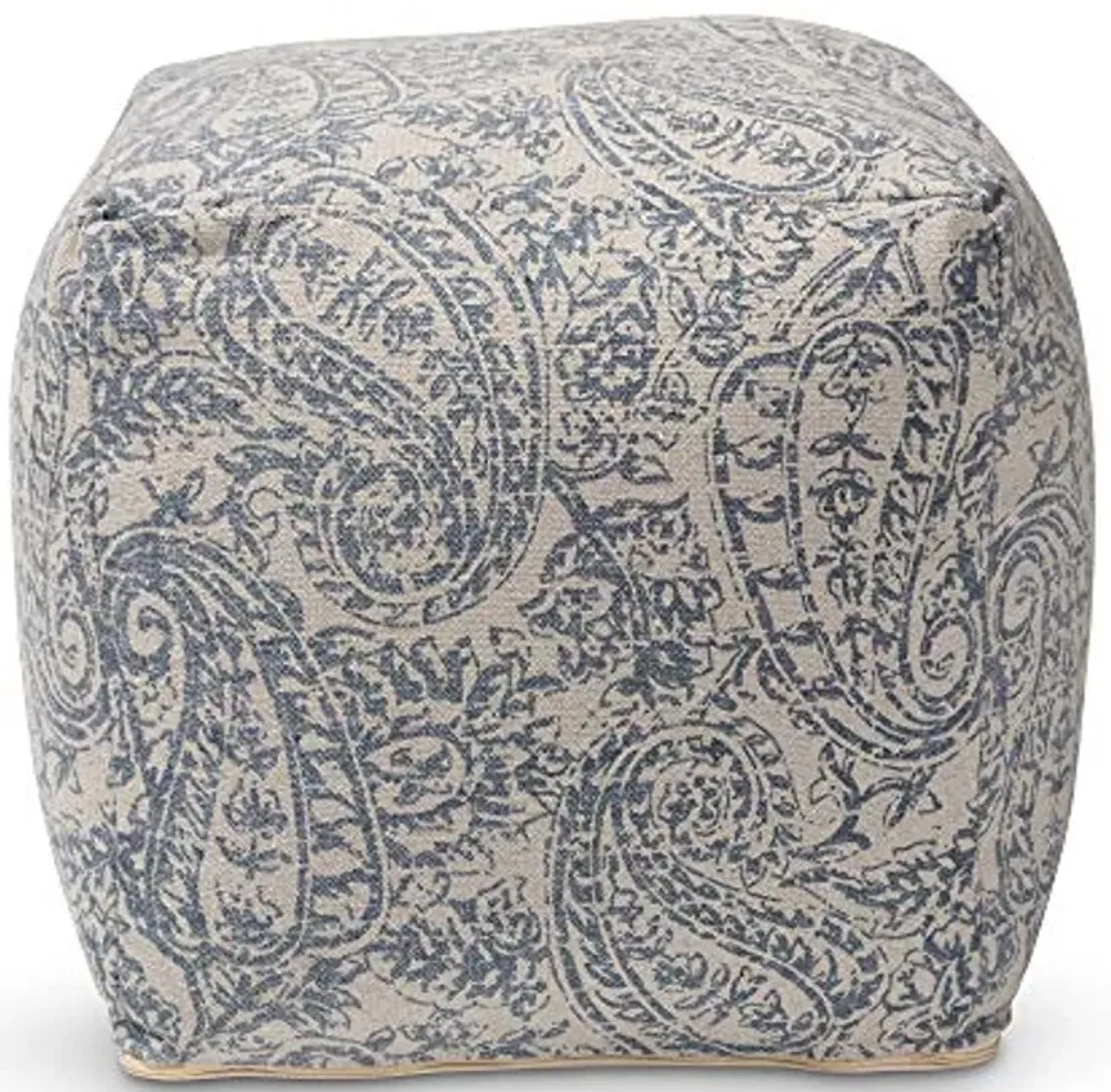 Baxton Studio Ottomans, One Size, Grey/Blue