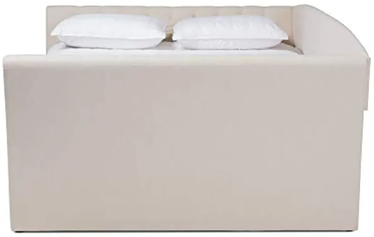 Baxton Studio Daybed, Queen, Beige