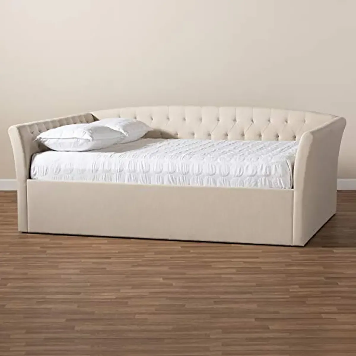 Baxton Studio Daybed, Queen, Beige