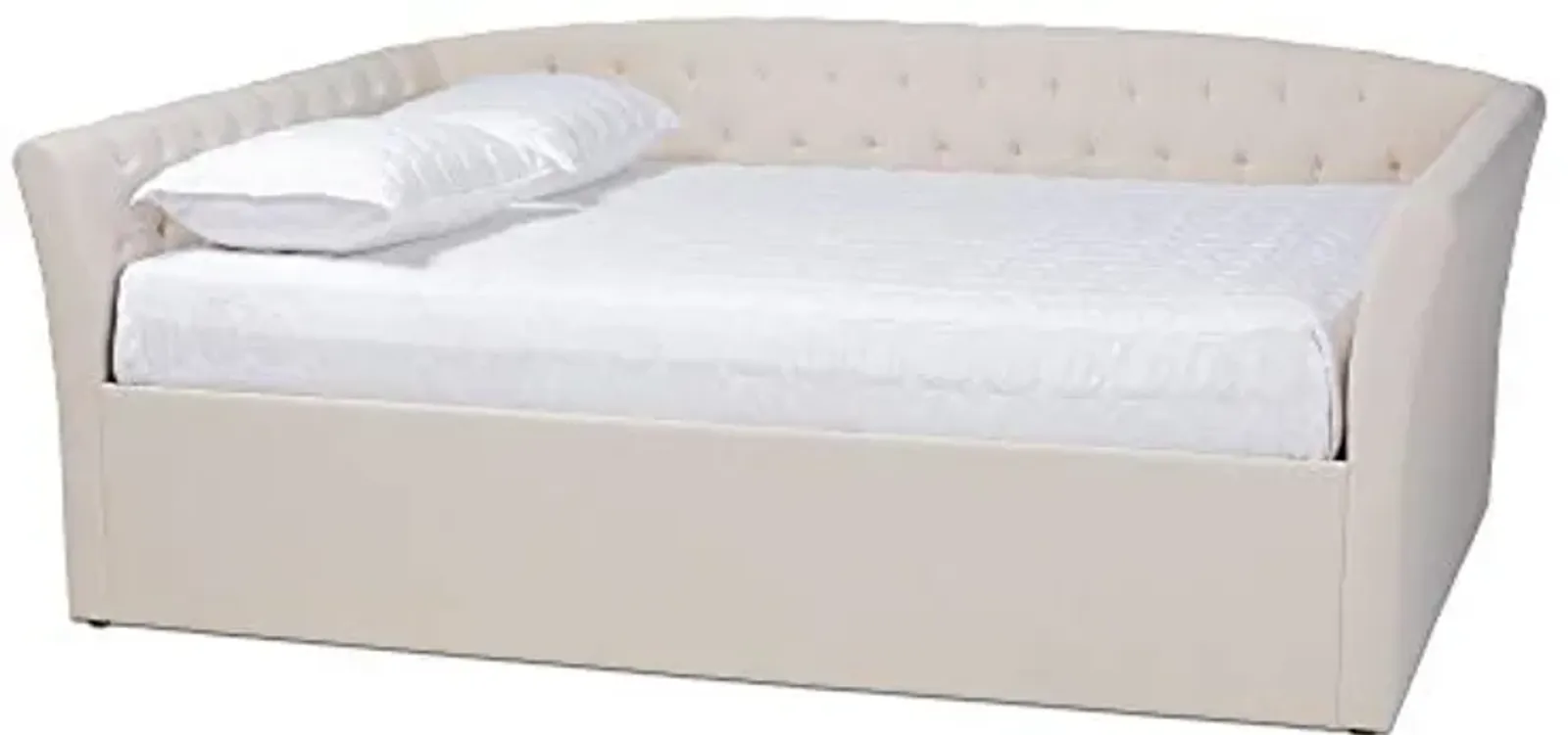 Baxton Studio Daybed, Queen, Beige