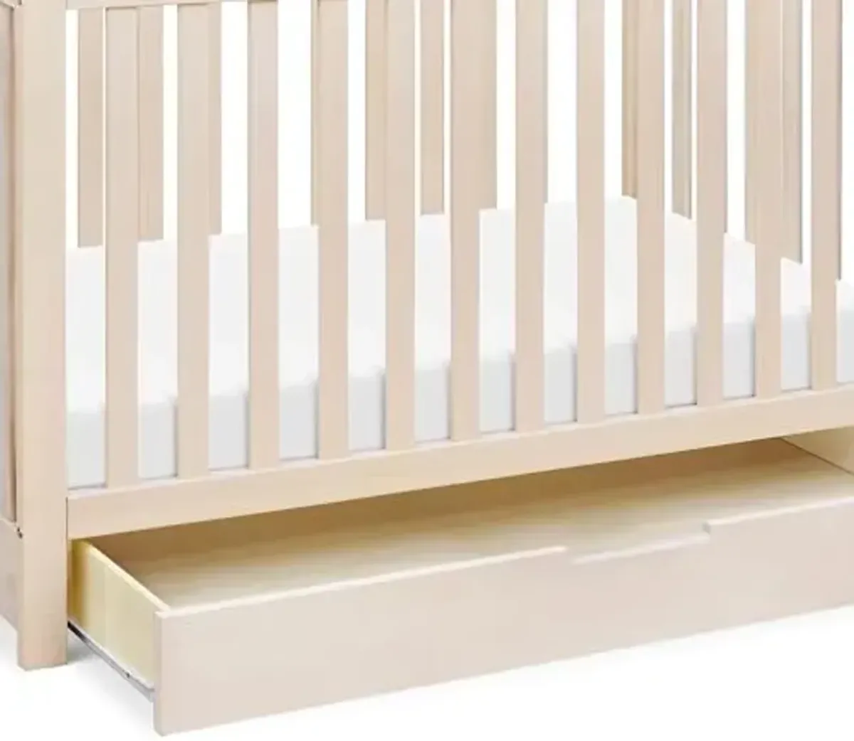 Carter’s by DaVinci Colby 4-in-1 Convertible Crib with Trundle Drawer in Washed Natural, Greenguard Gold Certified, Undercrib Storage