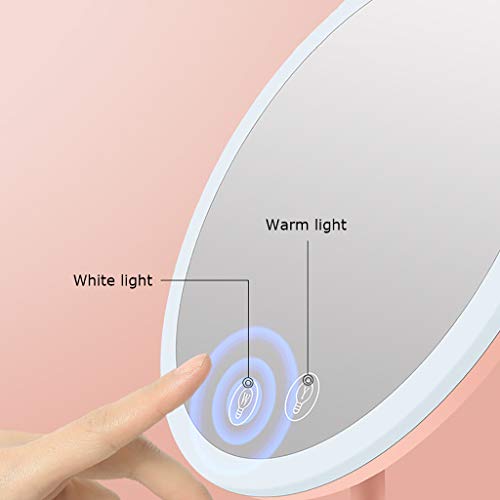 Makeup Mirror Led Lighted with 10 X Magnification USB Rechargeable Vanity Mirror Touchscreen Dimmable Led Light for Countertop Three Color Temperature