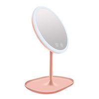 Makeup Mirror Led Lighted with 10 X Magnification USB Rechargeable Vanity Mirror Touchscreen Dimmable Led Light for Countertop Three Color Temperature