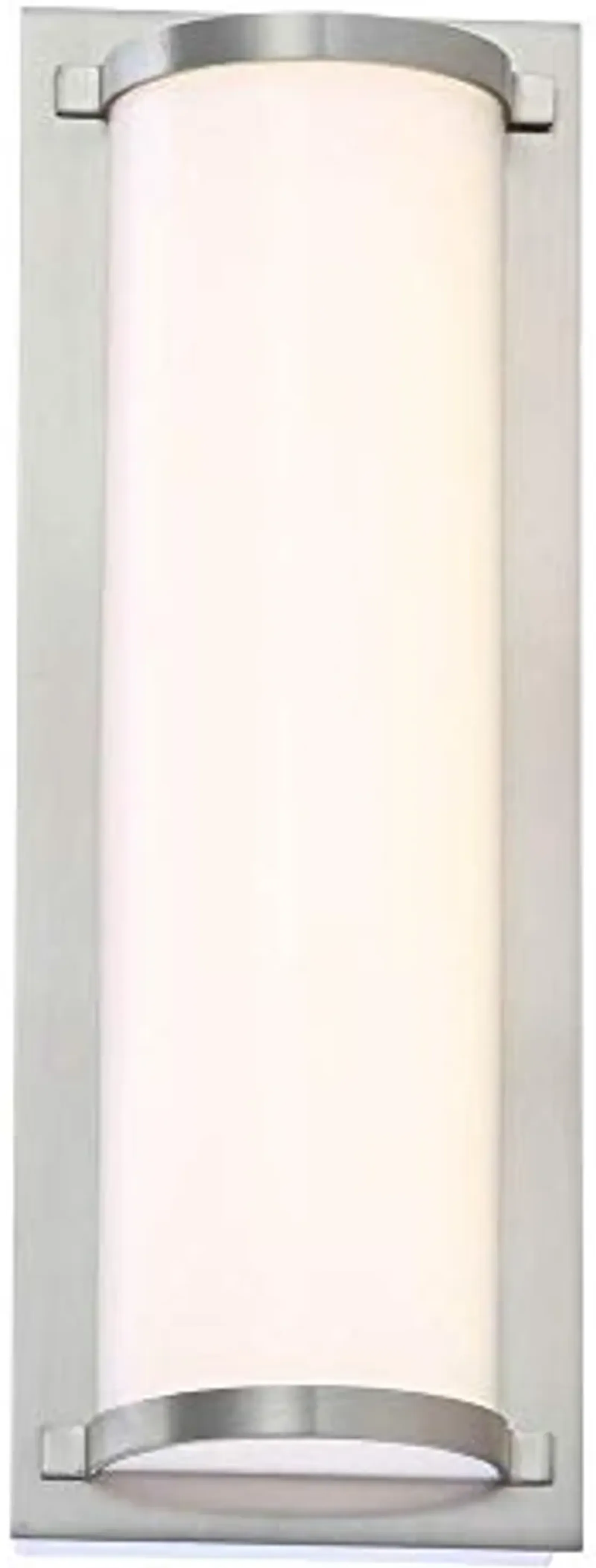 SAFAVIEH SCN4038A Lighting Luka Brush Nickel and White Vanity Bar Bathroom (LED Bulb Included) Sconce