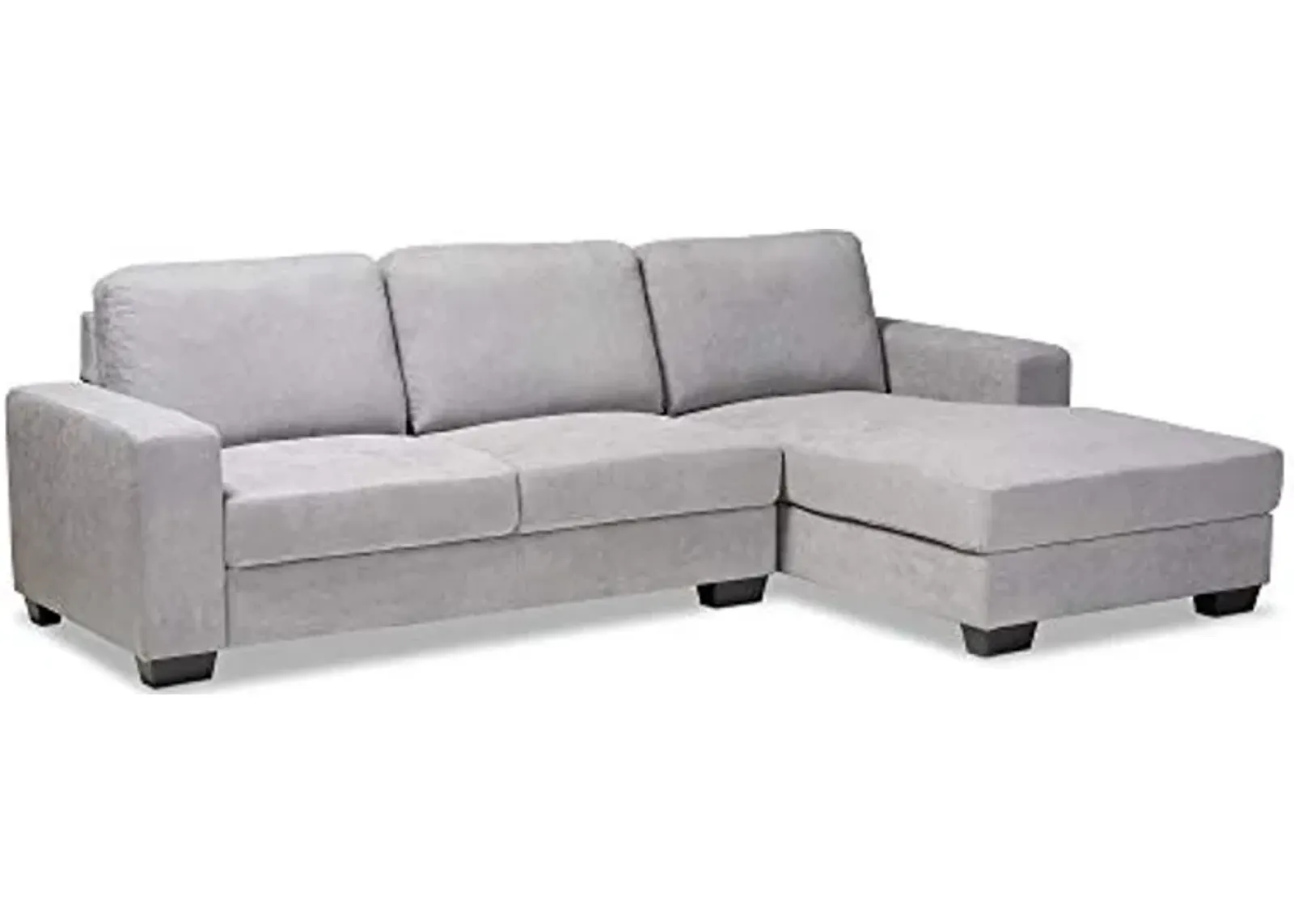 Baxton Studio Sectional, Light Grey