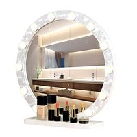 Makeup Mirror Hollywood Style Led Vanity Mirror Lights Kit with Dimmable Light Bulbs Wall Mounted Lighting Mirror Round Large