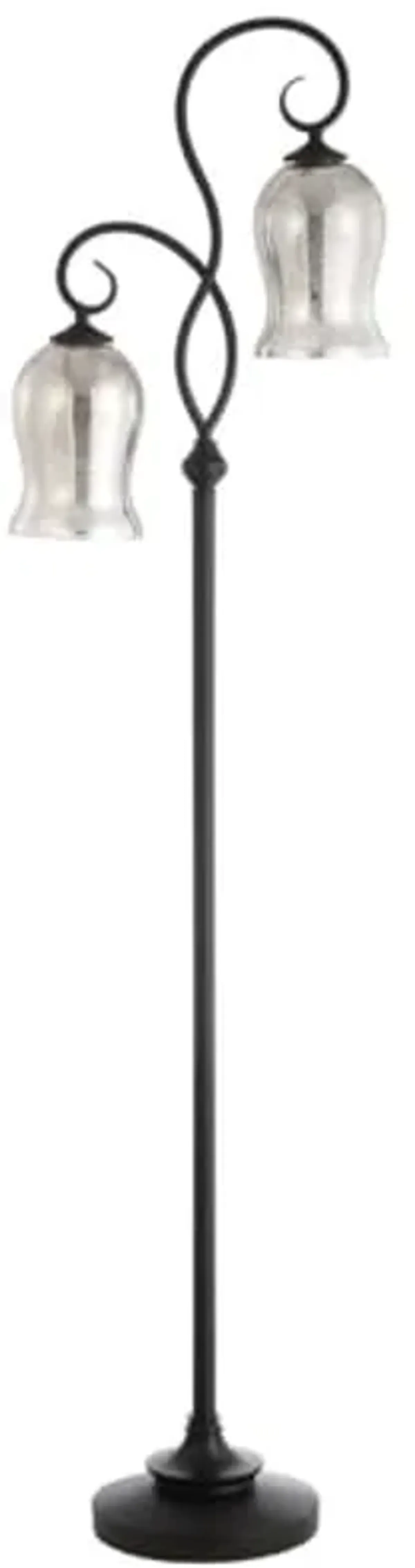 Safavieh FLL4058A Claudia Black 63.5-inch 2-Light (LED Bulbs Included) Floor Lamp