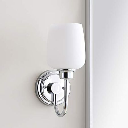 Safavieh SCN4050A Lighting Casen Chrome Bathroom (LED Bulb Included) Sconce