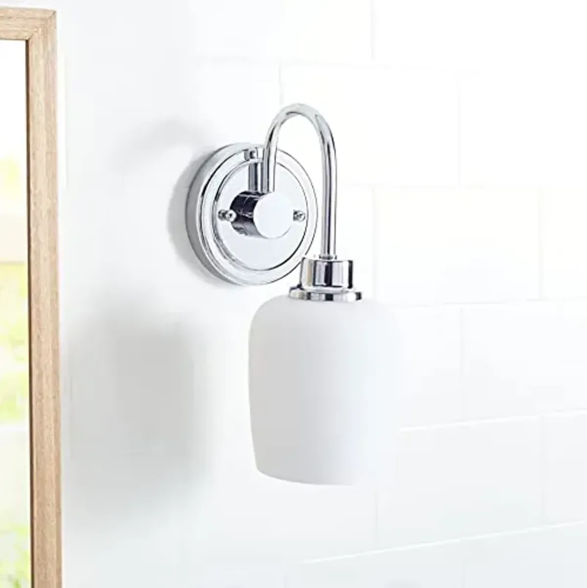 SAFAVIEH SCN4050A Lighting Casen Chrome Bathroom (LED Bulb Included) Sconce